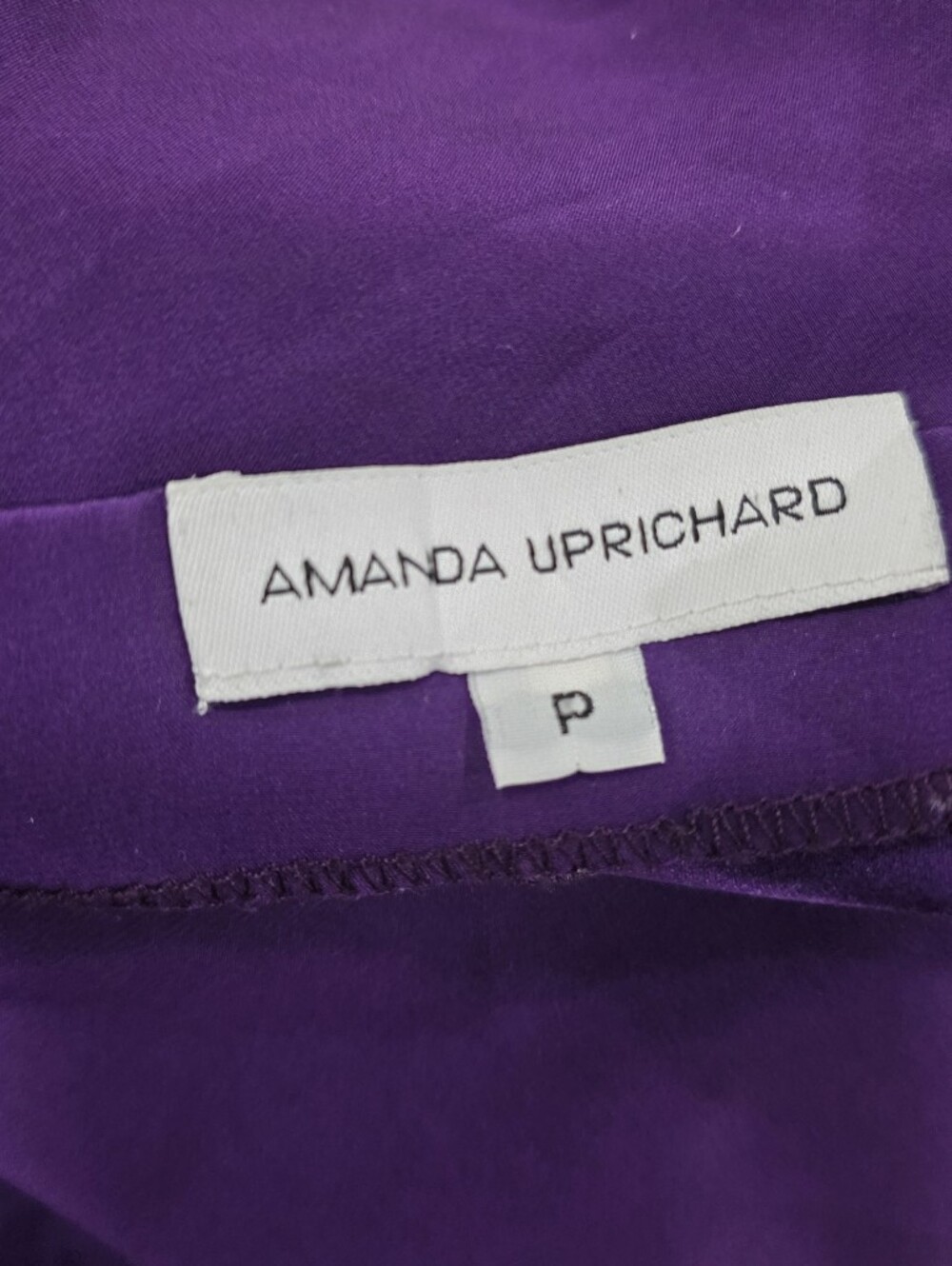 Amanda Uprichard One Shoulder Silk Purple Ruffle Mini Dress XS P - Picture 4 of 5